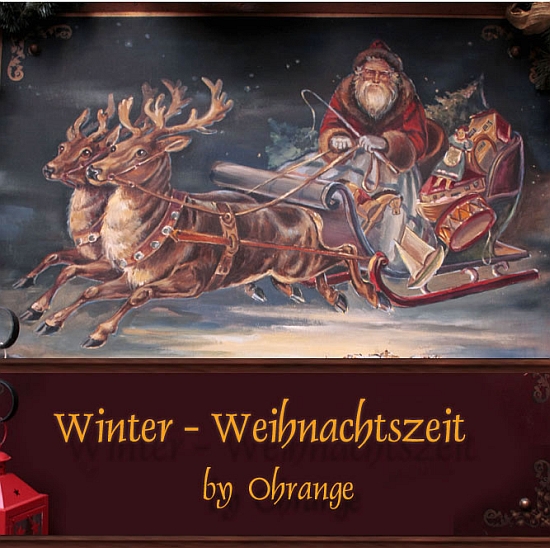 Ohrange Winter-Weihnachtszeit